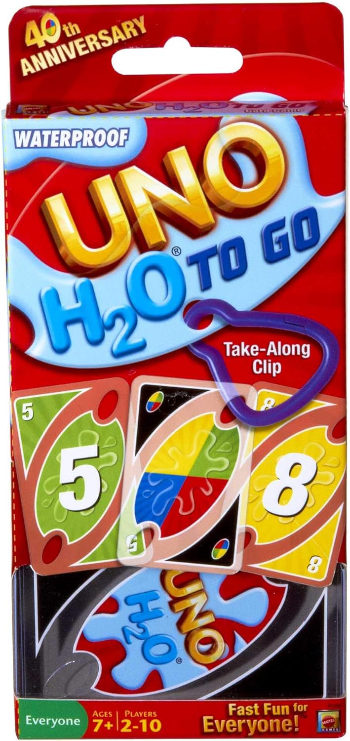 Jeu de Cartes UNO H2O to Go - De 2 à 10 Joueurs - A partir de 6 ans - Durée 10min. environ.