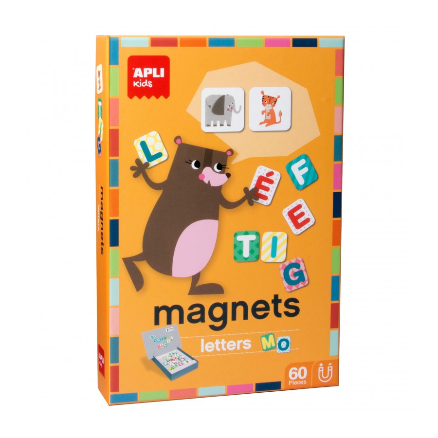 Apli Jeu Magnétique Lettres, 48 Tuiles Lettres