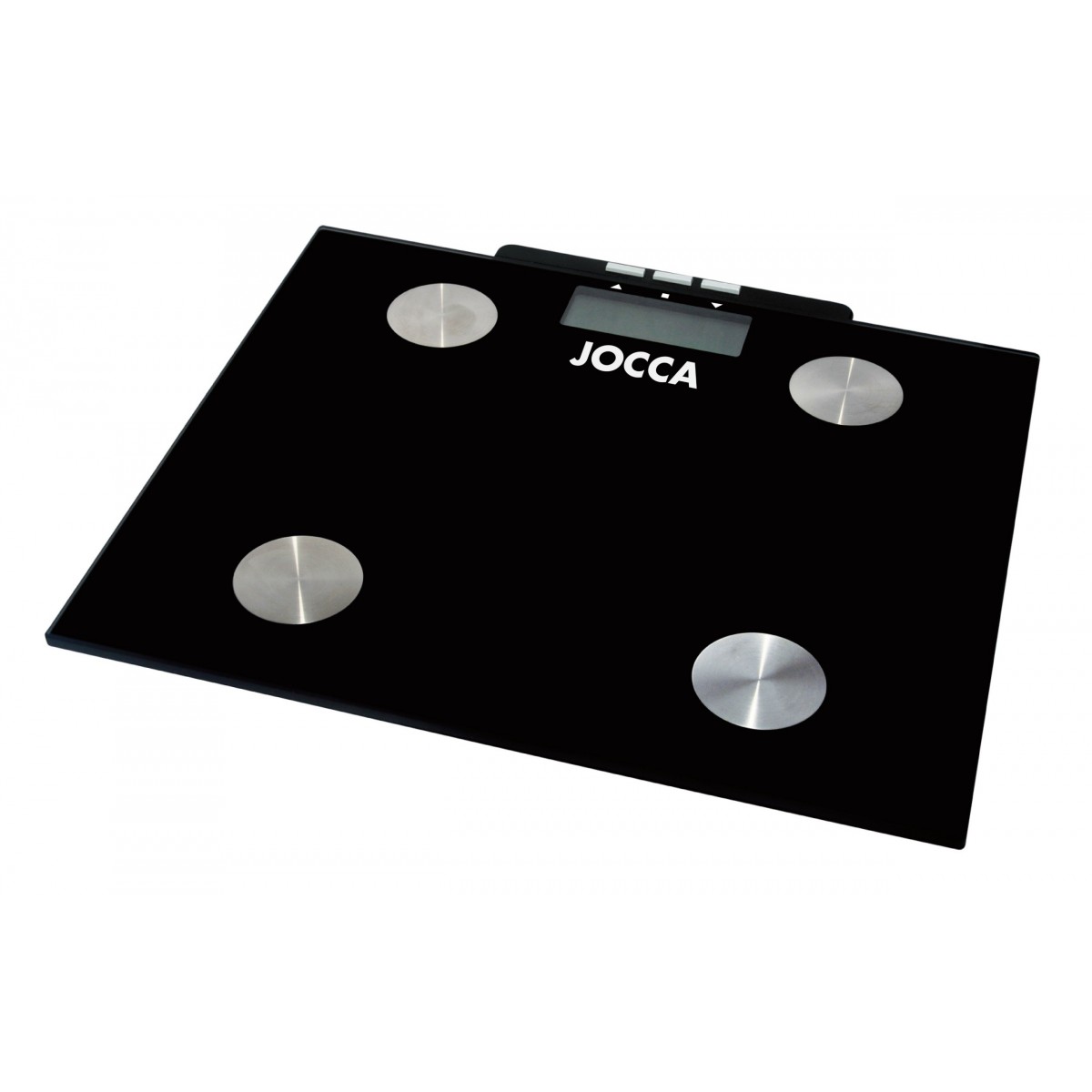 Jocca Pèse-personne mesure la graisse - Écran LCD - 10 mémoires - Plate-forme en verre - Max. 150 kg - Arrêt automatique