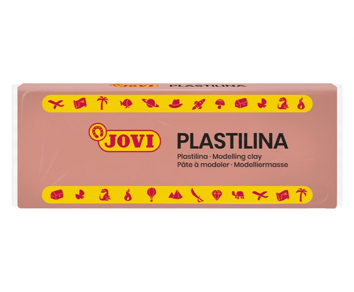 Jovi Boîte de 15 Comprimés de Pâte à Modeler 150gr - Pâte à Modeler Végétale - Ne Durcit pas - Sans Gluten - Inoffensif et Sûr - Coloris Rose