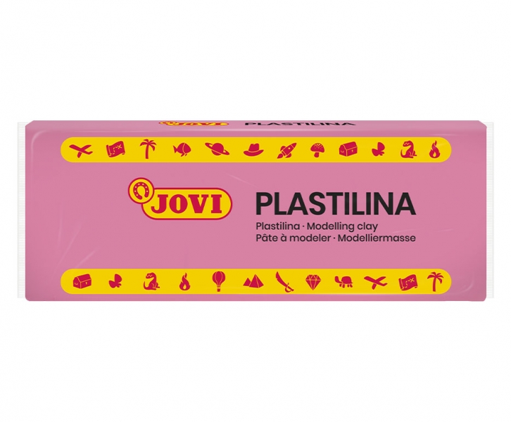 Jovi Boite de 15 Comprimés de Pâte à Modeler 150gr - Pâte végétale - Ne durcit pas - Sans gluten - Sans danger - Facile à mouler - Idéal pour volumes et moisissures - Couleur Rose