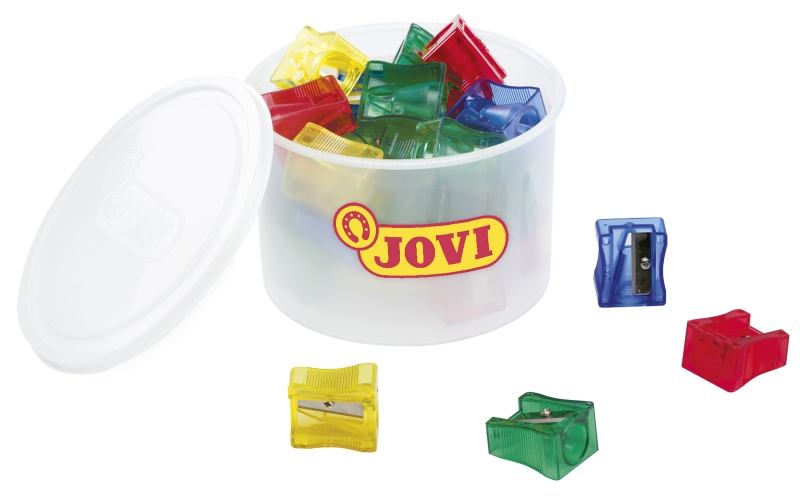 Jovi Jovicolor Pot de 25 Maxi Taille-Crayons - Idéal pour les Cires Jovicolor et Jovicolor Triwax - Convient aux Formats Maxi - Couleur Assortie