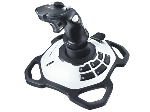 Joystick Logitech Extreme 3D Pro USB - 12 Boutons Programmables - Déclenchement Rapide - Ergonomique - Base Solide et Stable - Couleur Blanc/Noir