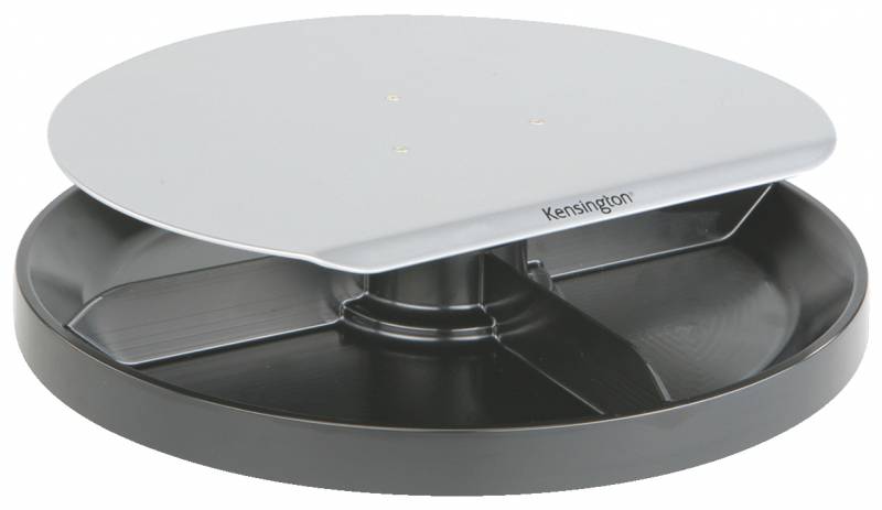 Kensington Smartfit Swivel Stand - Organiseur rotatif - Prend en charge les écrans jusqu'à 18,5 kg - Réglable en hauteur - Gris