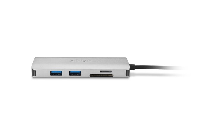 Kensington UH1400P Hub USB-C 3x USB 3.2, 1x USB-C jusqu'à 85W, 1x HDMI 2.0, Lecteur SD, Lecteur MicroSD - Couleur Argent