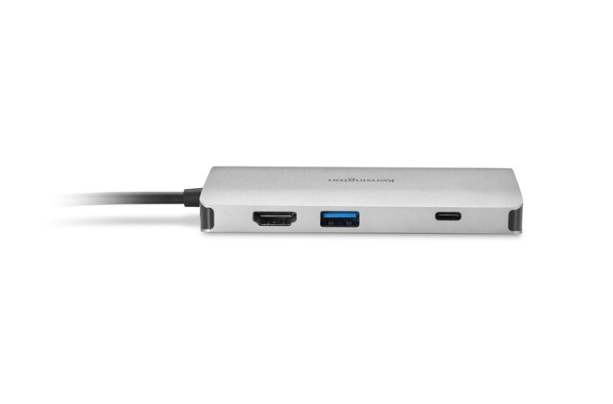 Kensington UH1400P Hub USB-C 3x USB 3.2, 1x USB-C jusqu'à 85W, 1x HDMI 2.0, Lecteur SD, Lecteur MicroSD - Couleur Argent