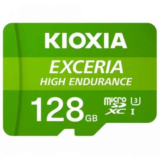 Kioxia Exceria Carte Micro SDXC Haute Endurance 128 Go UHS-I V30 Classe 10 avec Adaptateur