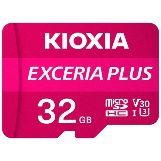 Kioxia Exceria Plus Carte Micro SDHC 32 Go UHS-I U3 V30 A1 Classe 10 avec Adaptateur