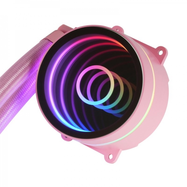 Kit Refroidissement Liquide Mars Gaming ML-ONE120 - Puissance 200W - Miroir Infinity FRGB - Pompe OPTI-CHAMBER - Ventilateur Silencieux FDB - Compatibilité Universelle - Couleur Rose
