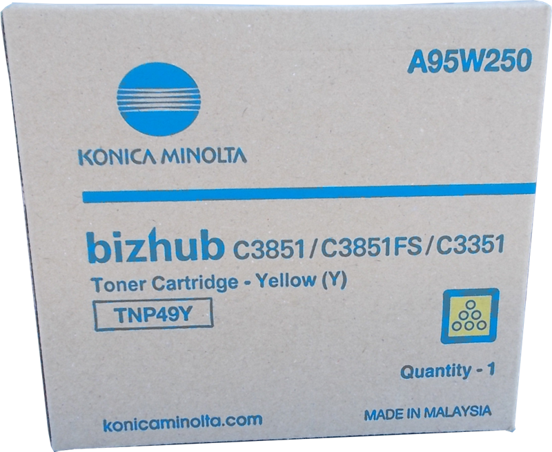 Konica Minolta A95W250 (TNP49Y) Toner jaune