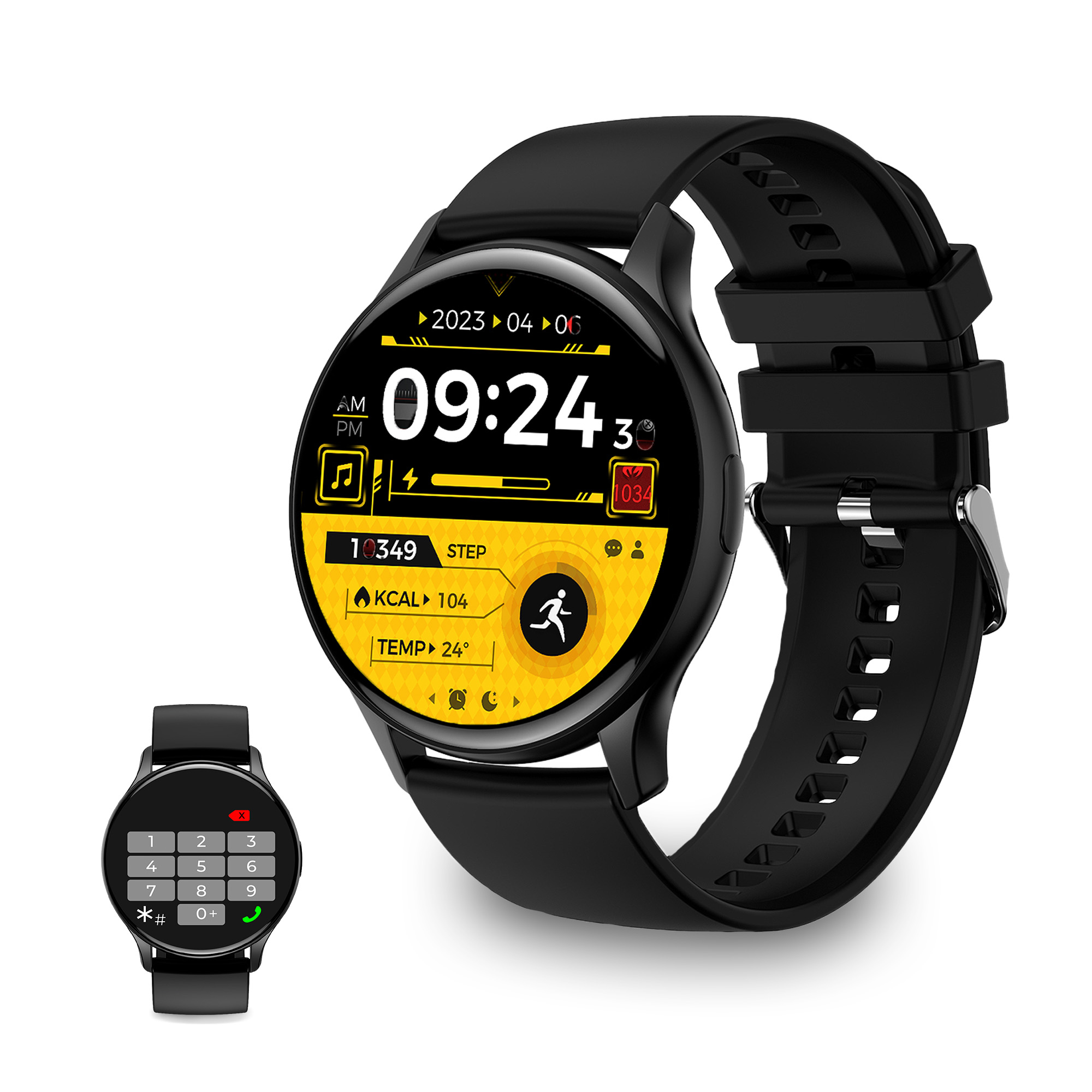 Ksix Smartwatch Core Amoled - Surveillance de la fréquence cardiaque - Surveillance du sommeil - Couleur noire