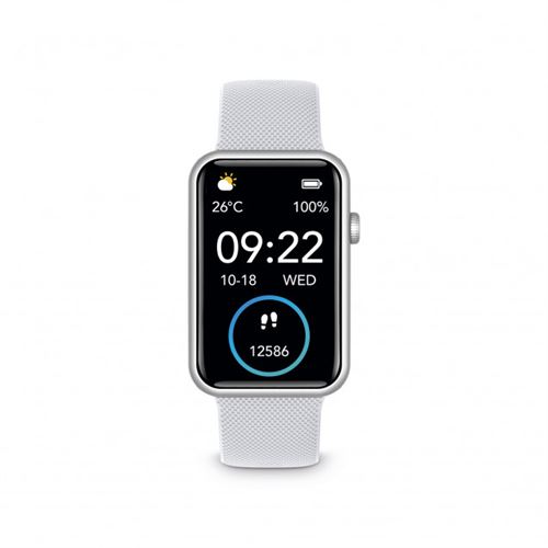 Ksix Tube Smartwatch Clock Écran 1,57" - Bluetooth 5.0 BLE - Autonomie jusqu'à 7 jours - Étanchéité IP67 - Couleur Gris