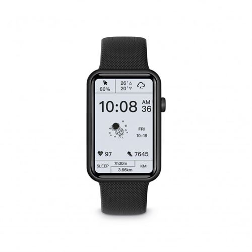 Ksix Tube Smartwatch Clock Écran 1,57" - Bluetooth 5.0 BLE - Autonomie jusqu'à 7 jours - Résistance à l'eau IP67 - Couleur Noir