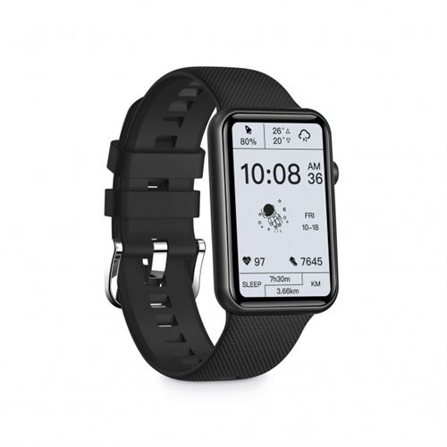Ksix Tube Smartwatch Clock Écran 1,57" - Bluetooth 5.0 BLE - Autonomie jusqu'à 7 jours - Résistance à l'eau IP67 - Couleur Noir
