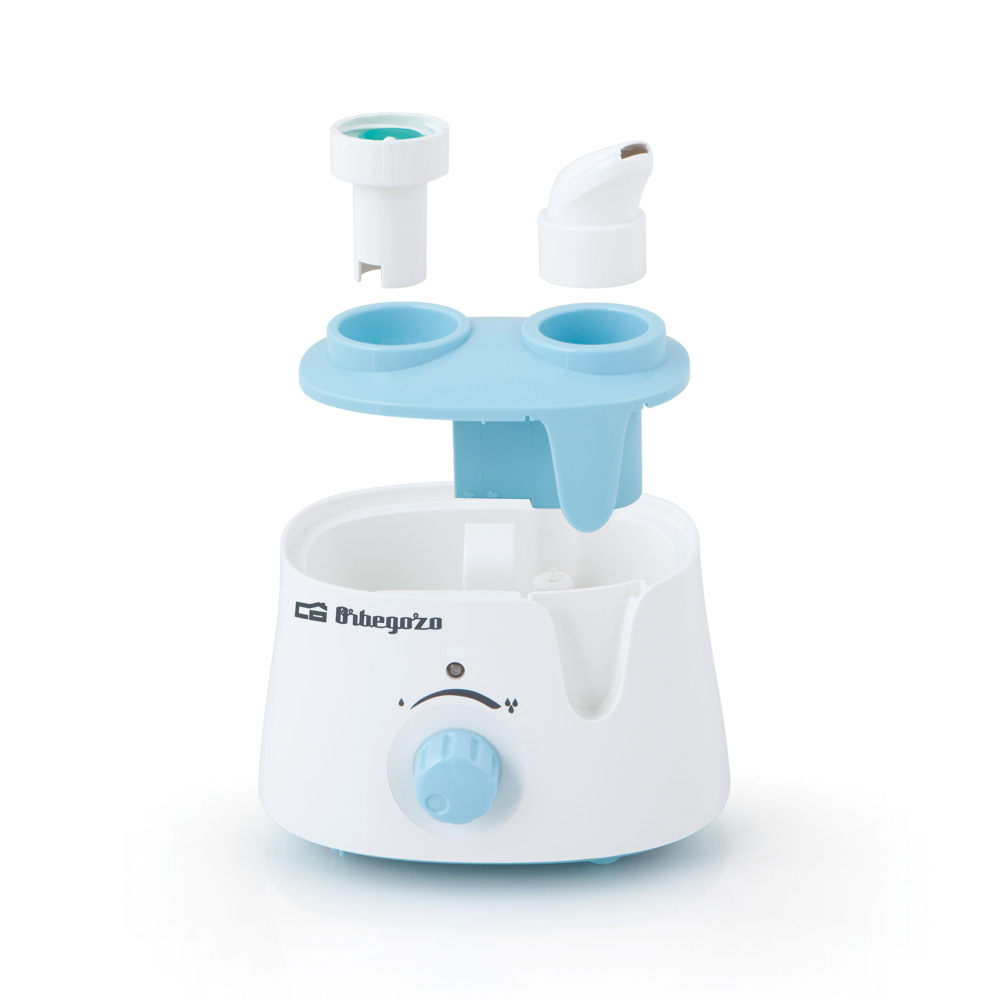 L'humidificateur de bouteilles Orbegozo HU 1000 élimine les odeurs et humidifie l'environnement Débit de vapeur réglable - Adaptateur pour bouteilles - Arrêt automatique par réservoir vide Puissance 12W