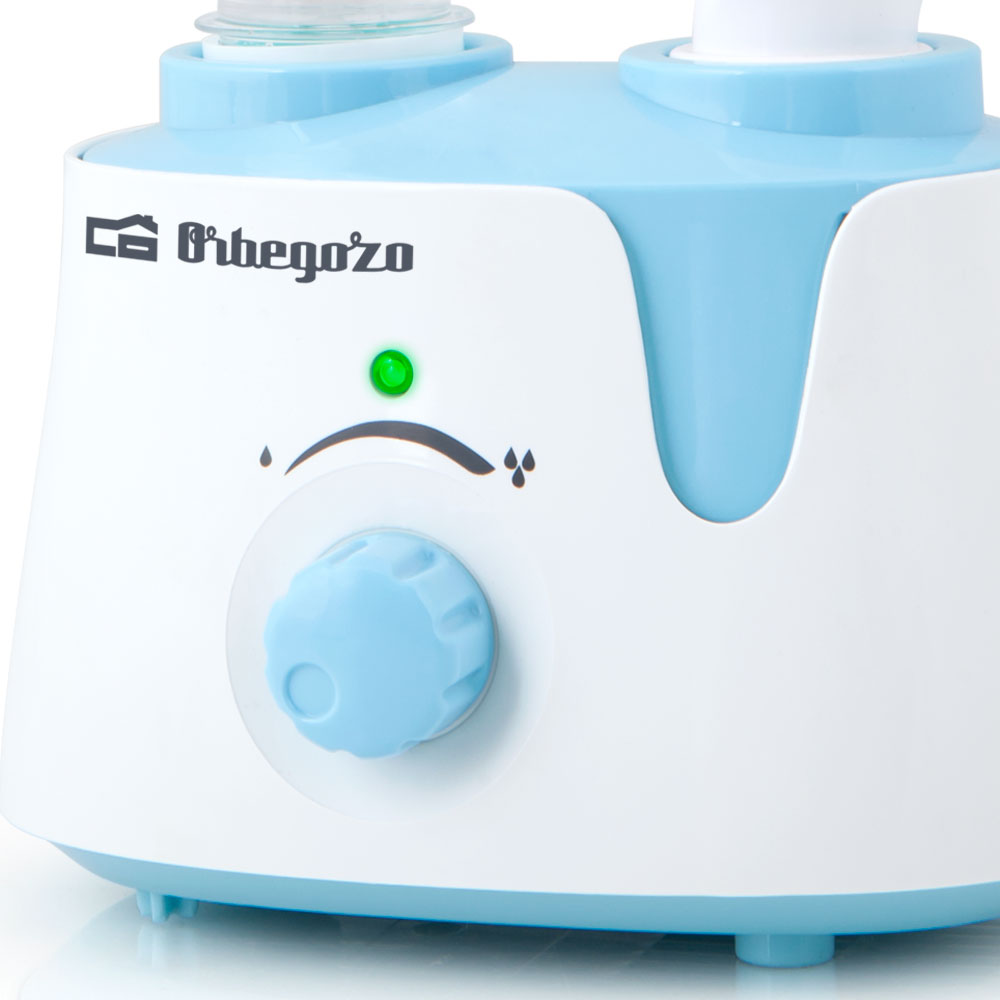 L'humidificateur de bouteilles Orbegozo HU 1000 élimine les odeurs et humidifie l'environnement Débit de vapeur réglable - Adaptateur pour bouteilles - Arrêt automatique par réservoir vide Puissance 12W