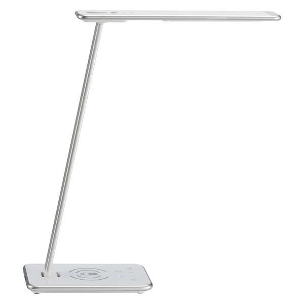 Lampe de bureau LED Unilux Jazz - Éclairage LED basse consommation - Design moderne et élégant - Bras flexible pour régler la lumière - Couleur gris métallisé