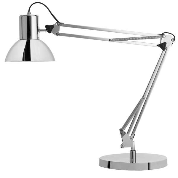 Lampe de bureau Unilux Success 80 LED chromée - Design élégant et moderne - Éclairage LED haute efficacité - Bras flexible pour régler la lumière - Base chromée résistante