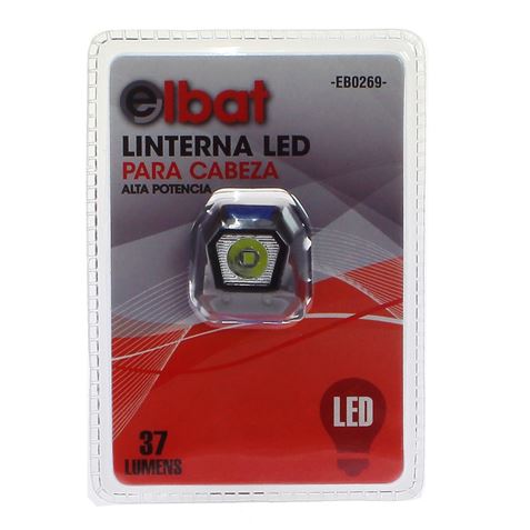 Lampe frontale Elbat LED - 2 Leds - 37lm - Poids 30gr