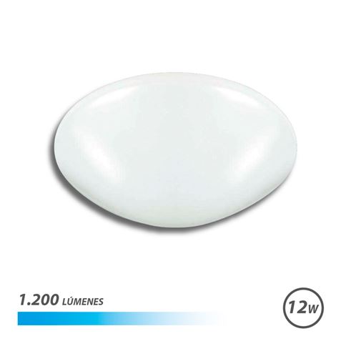 Lampe LED Elbat - Puissance 12W - Lumens 1200 - Lumière Froide 6500K - Ac 175-265V - Diamètre 23cm - Angle 180º - 30 000 Heures - Couleur Blanc