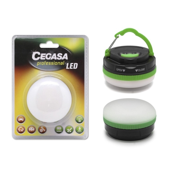 Lampe torche professionnelle Cegasa 5 LED 30 lm - Crochet de suspension - 5 modes d'éclairage - IP44 résistant aux chocs et à l'eau - Fonctionne avec 3 piles AAA (non incluses)