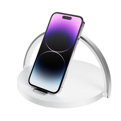 Lampe XO avec variateur et chargement sans fil - 15W - Réglage 4 positions - Couleur Blanc
