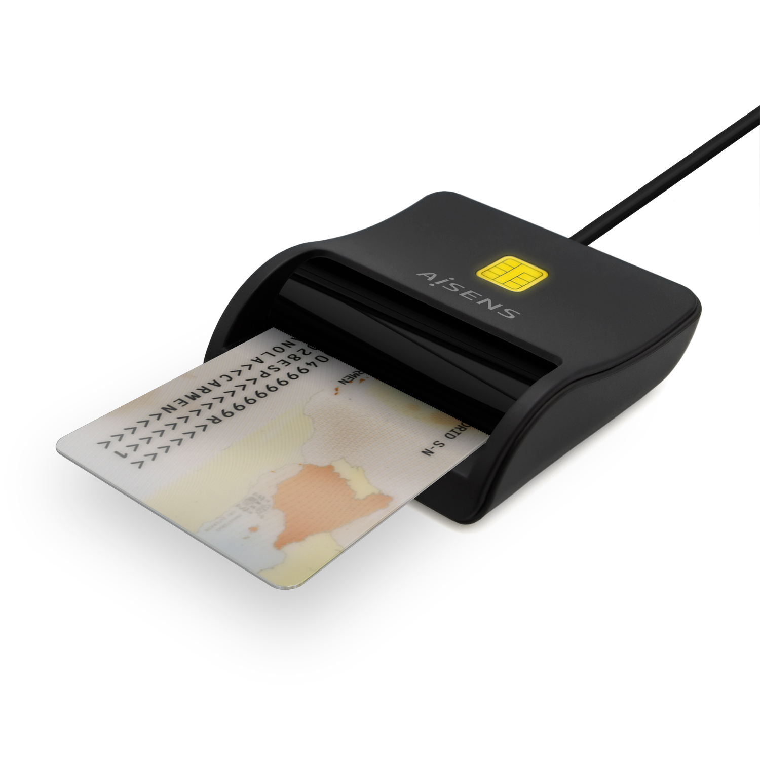 Lecteur de carte à puce Aisens USB-C DNI - Couleur noire