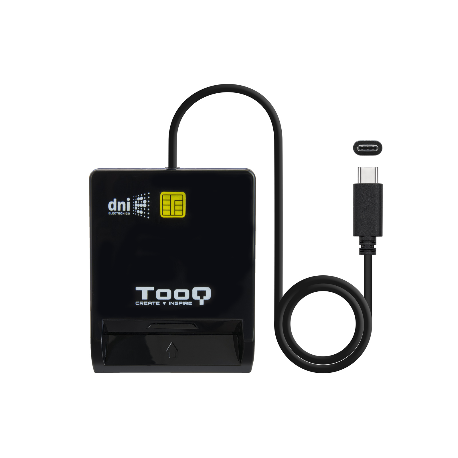 Lecteur de carte à puce Tooq DNIe SIM USB-C - Couleur noire