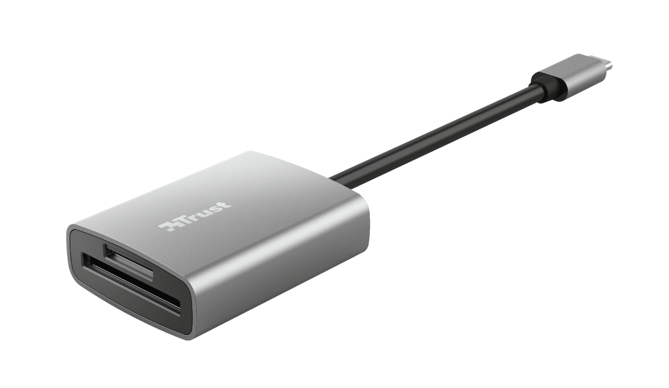 Lecteur de carte Trust Dalyx USB-C - SD, MicroSD - Aluminium