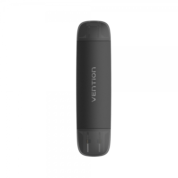 Lecteur de cartes externe USB 3.0 et USB-C Vention - Noir