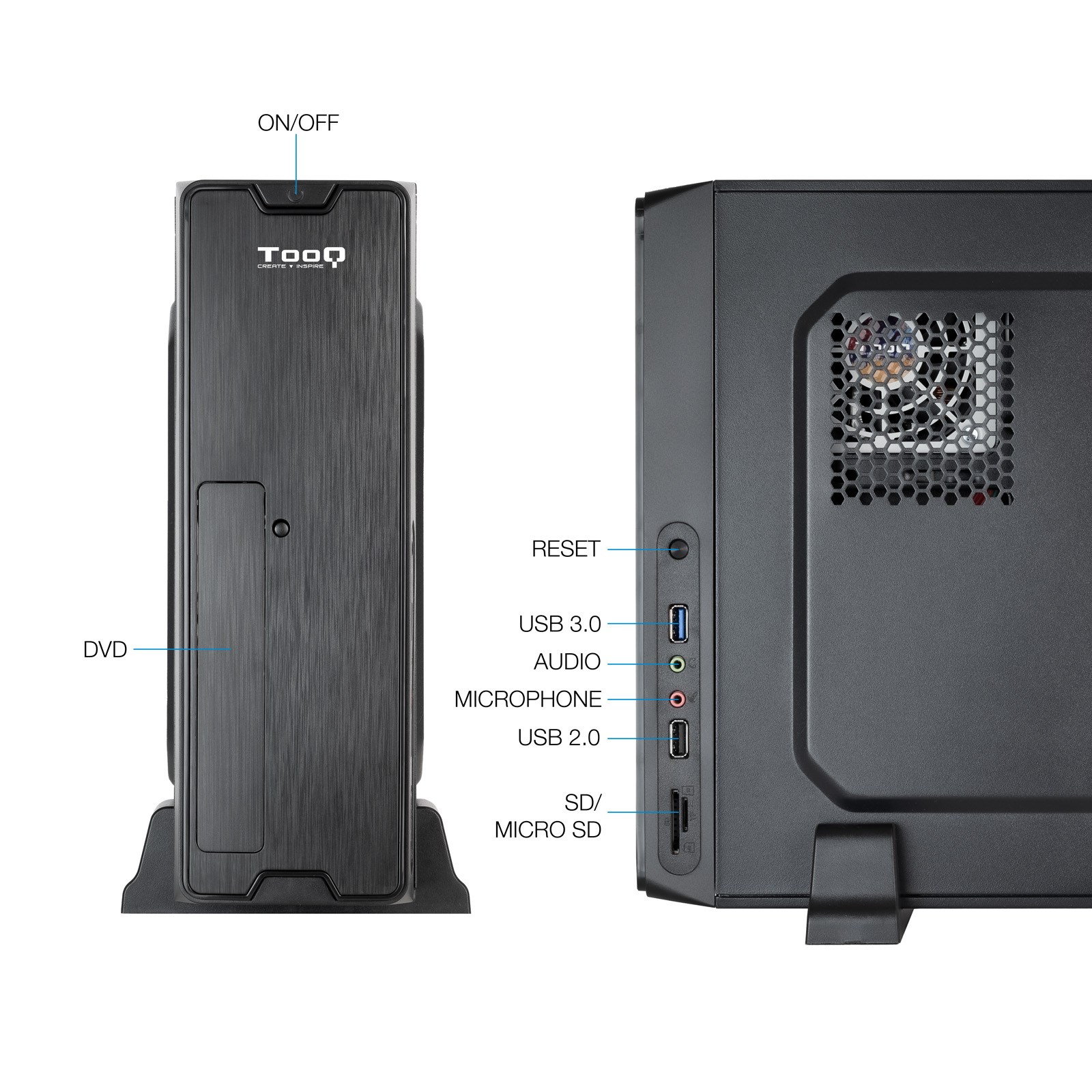 Tooq Slim Micro-ATX Case