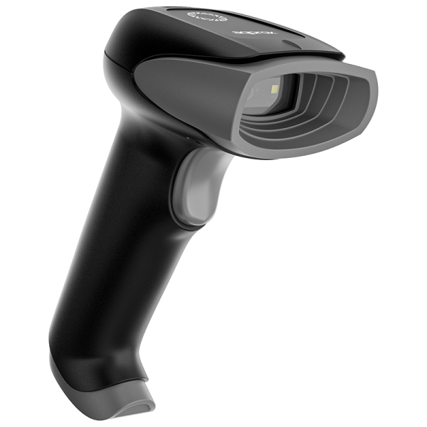 Lecteur de codes-barres sans fil Bluetooth 1D environ - Indicateur LED, bip et vibration - Vitesse de numérisation 350 fois par seconde - Déclenchement manuel ou automatique - Autonomie jusqu'à 12 env. - Couleur noire