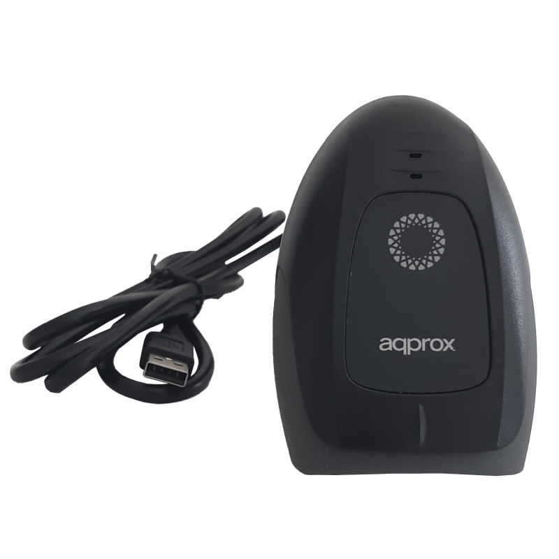 Lecteur de codes-barres USB 1D/2D environ - Indicateur LED et bip - Vitesse de numérisation 30 ips - Déclencheur automatique