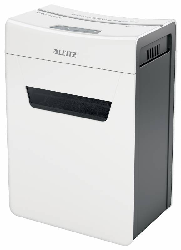Leitz IQ Protect Premium 6M - Destructeur de papier intelligent et compact - P5 Micro Cut - Blanc