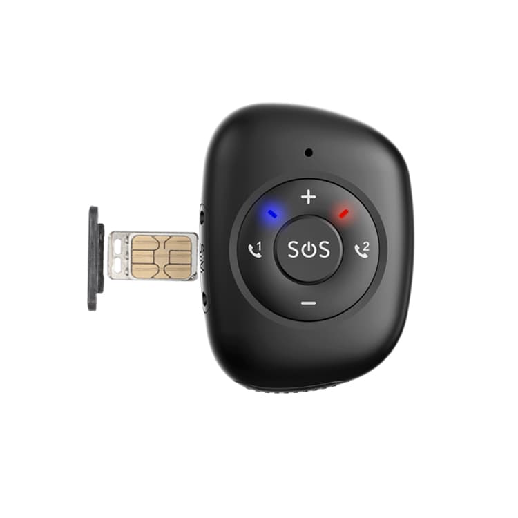 Leotec GPS Tracker 4G WiFi - Bouton SOS - Alarme de chute - Rappel de pilule - Couleur Noir