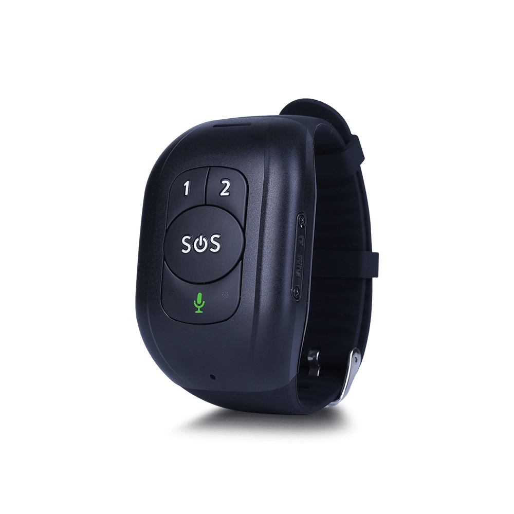 Leotec Senior Smart Band 4G - Géolocalise en temps réel - Localisation via les réseaux WiFi et LBS - Moniteur de fréquence cardiaque, podomètre, tensiomètre etc ... - Couleur noire