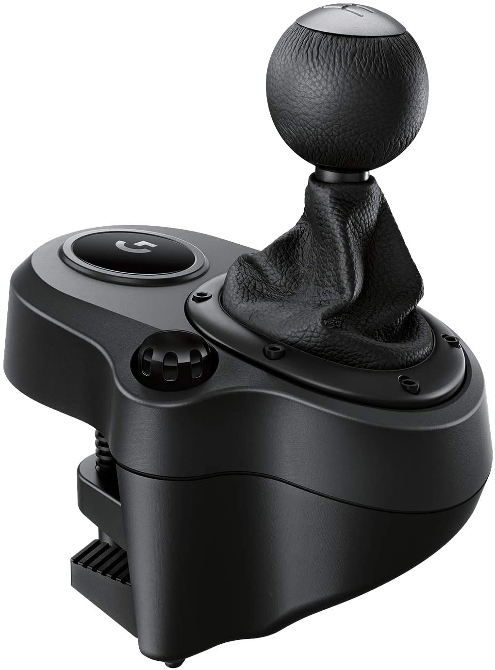 Levier de vitesses Logitech Driving Force Shifter compatible avec PS4, Xbox One et PC - 6 vitesses et marche arrière - Acier et cuir - Support de montage