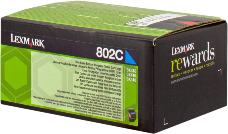 Lexmark toner 80C20C0 (802C) cyan