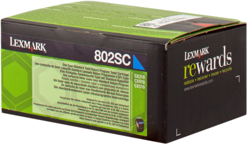 Lexmark toner 80C2SC0 (802SC) cyan