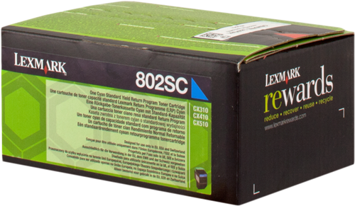 Lexmark toner 80C2SC0 (802SC) cyan