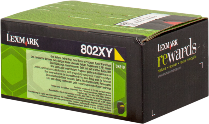 Lexmark toner 80C2XY0 (802XY) jaune