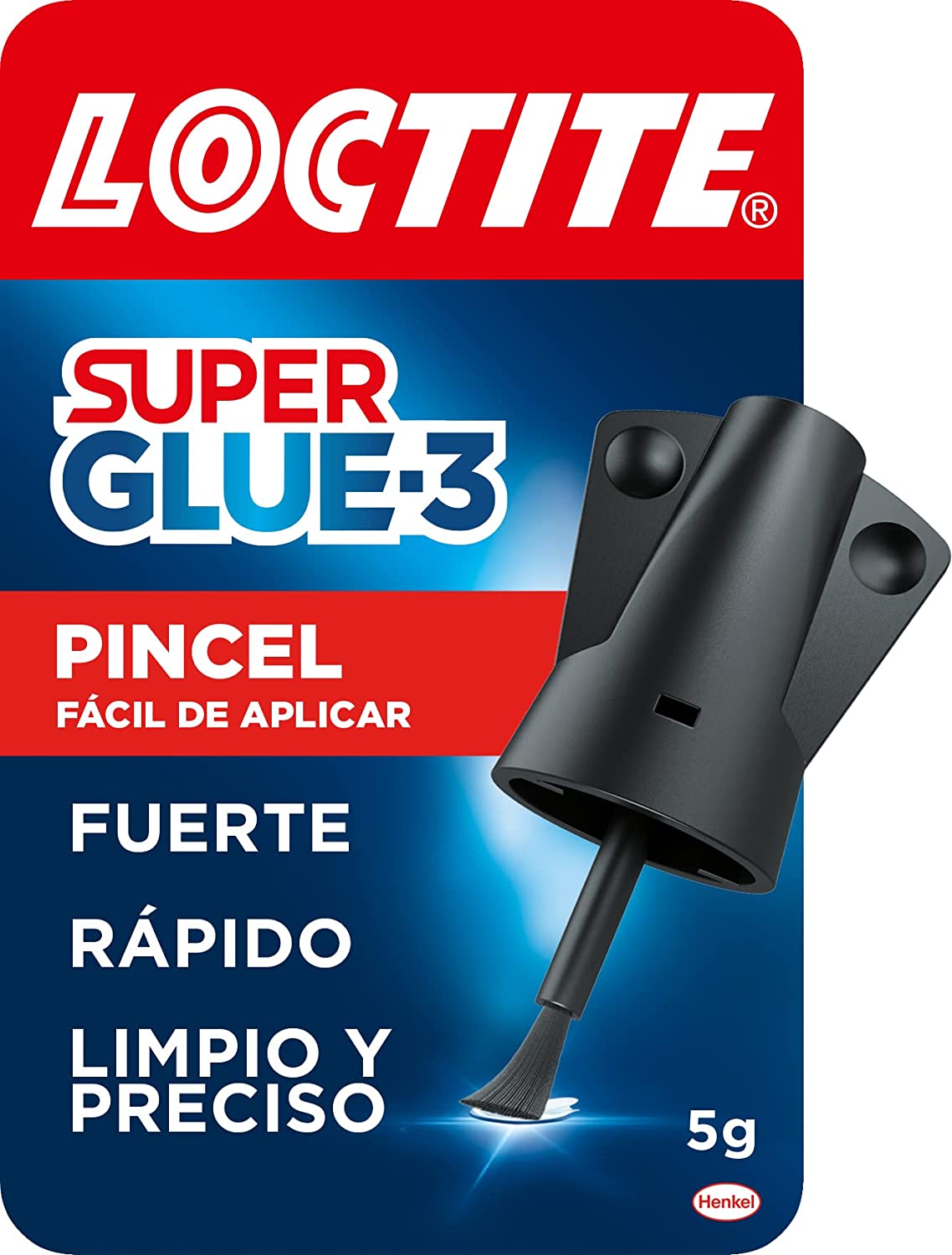 Loctite Super Glue-3 Brush 5gr - Adhésif universel triple résistance - Force et utilisation instantanée - 2640969/2046283/2640782