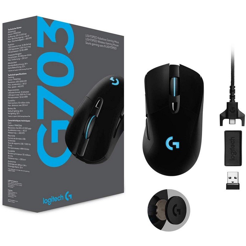 Logitech G703 Lightspeed USB Souris sans fil