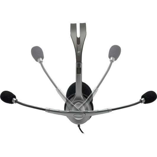 Logitech H111 Casque Stéréo avec Microphone - Microphone Rotatif - Arceau Ajustable - Jack 3,5 mm - Câble 1,80 m - Couleur Gris