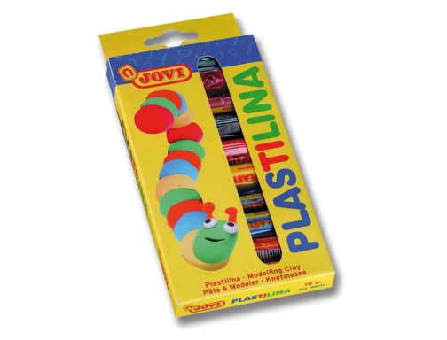 Lot de 10 barres de pâte à modeler Jovi de 15 g - Très malléables - Ne sèchent pas - Couleurs assorties
