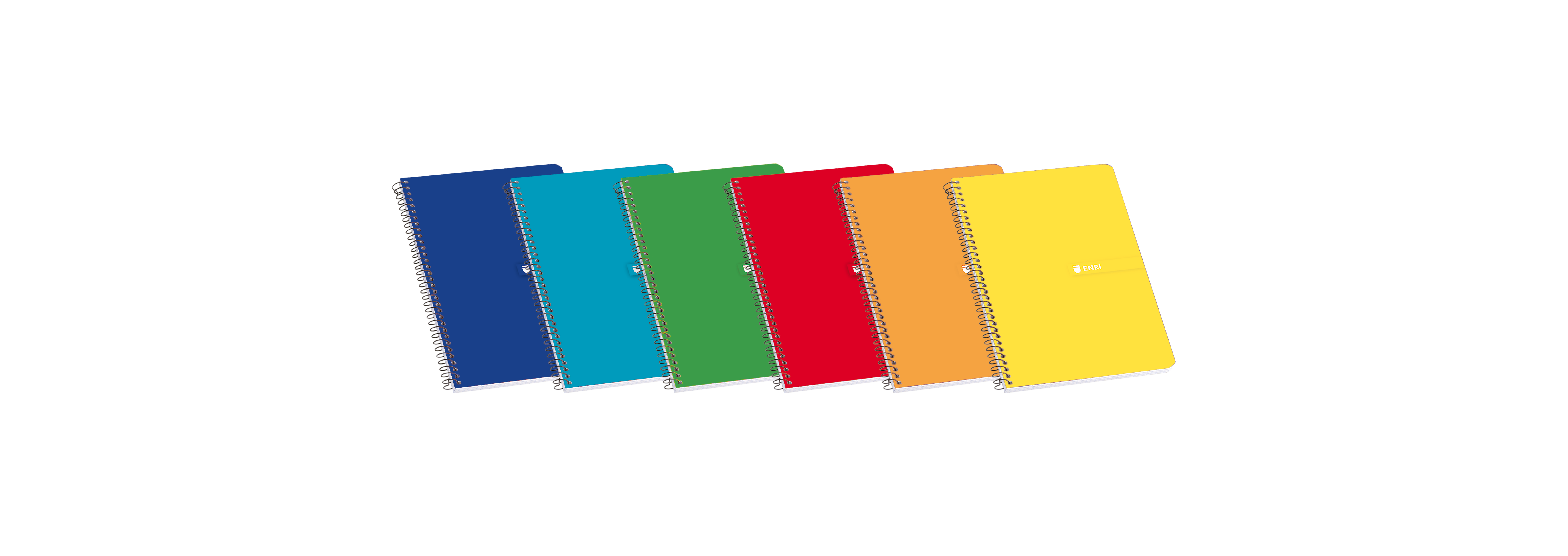 LOT de 10 Cahier à spirale Enri Couverture souple 12º 4x4 80 feuilles - Design pratique et fonctionnel - Taille idéale pour emporter partout - Feuilles de haute qualité - Couleurs assorties