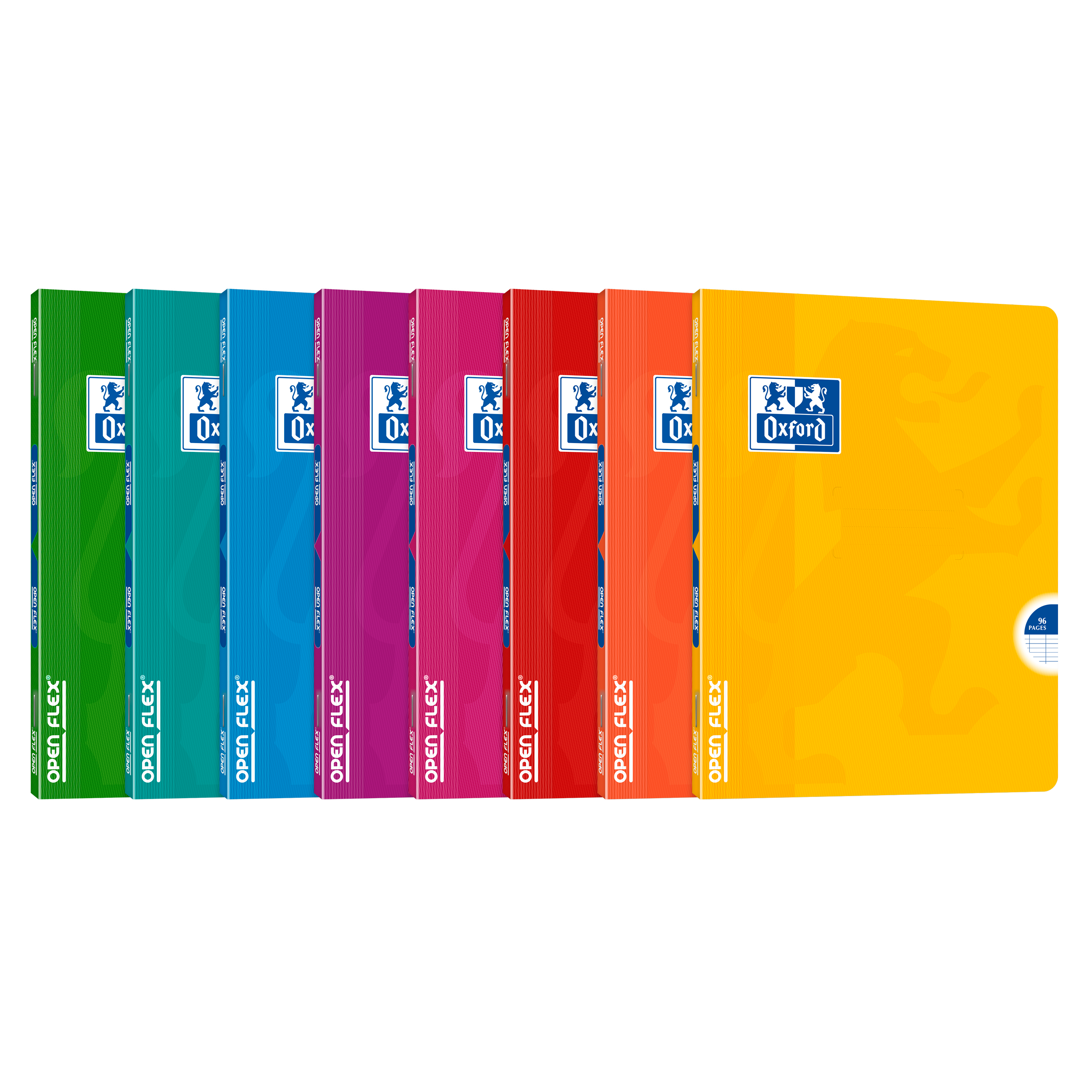LOT de 10 Cahier Agrafé Oxford Openflex Couverture Plastique A5+ Seyes - Couverture Plastique Résistante - Format A5+ - Feuilles Quadrillées Seyes