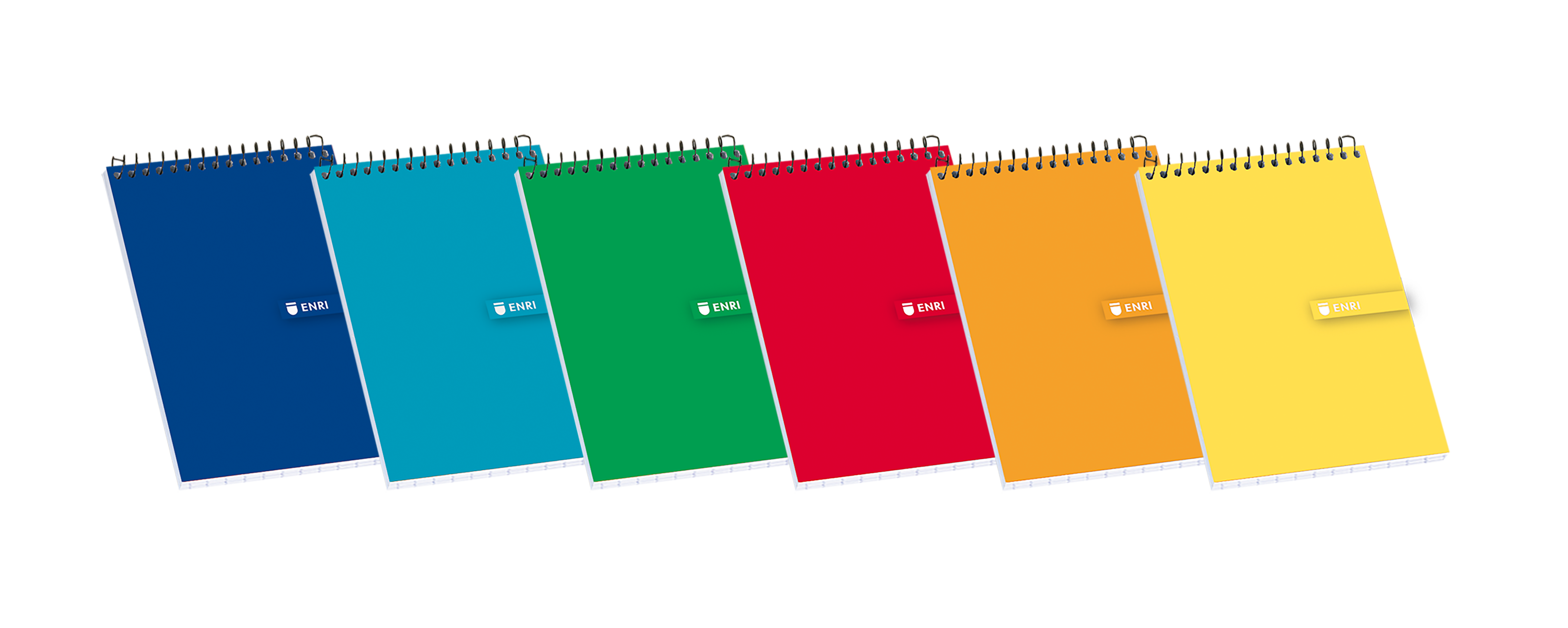 LOT de 10 Enri Spiral Notepad Couverture Souple 16º 4x4 - Feuilles carrées - Format Compact - Idéal pour Notes et Dessins