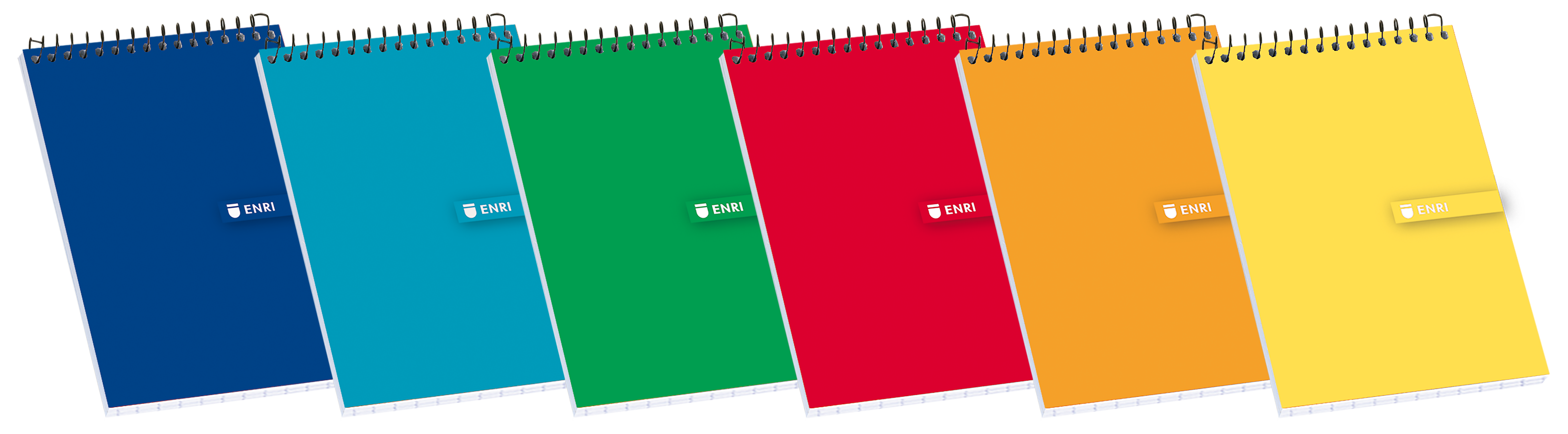 LOT de 10 Enri Spiral Notepad Soft Cover 8º 4x4 - Feuilles vierges - Format compact - Idéal pour les notes et les dessins