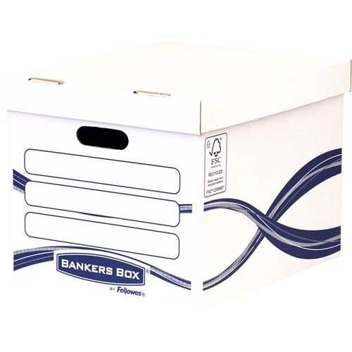 Fellowes Bankers Box Basic File Container - Lot de 10 - Assemblage manuel - Carton recyclé